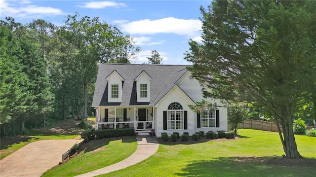 244 Bryn Brooke Dr, Dawsonville, GA 30534 - cape cod-style house with covered porch