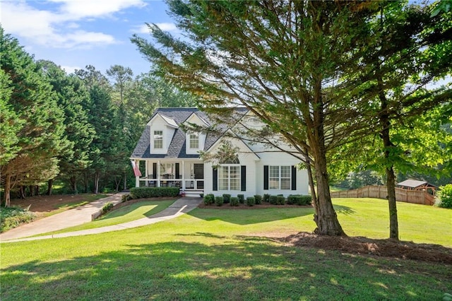 244 Bryn Brooke Dr, Dawsonville, GA 30534 - new england style home with a porch