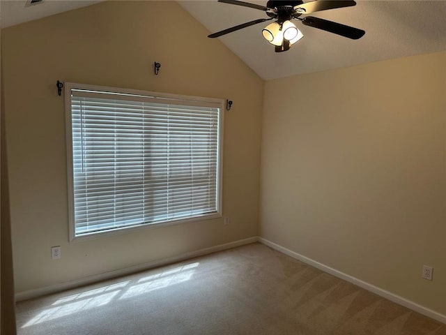 2191 Rockbridge Rd Unit 2603, Stone Mountain, GA 30087 - unfurnished room featuring light colored carpet, a ceiling fan, and vaulted ceiling