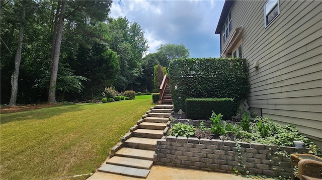 2819 Heritage Oaks Cir, Dacula, GA 30019 - view of green lawn featuring stairway