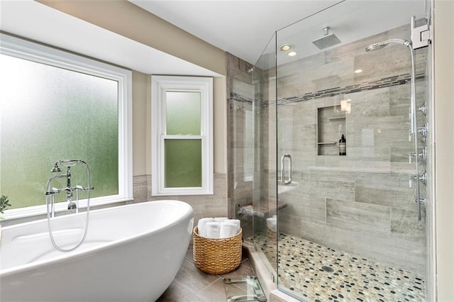 3710 Robinson Walk Ct, Marietta, GA 30068 - full bath featuring a stall shower and a freestanding tub