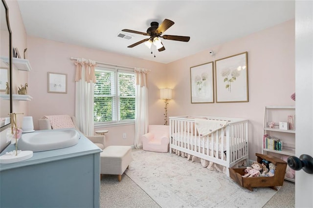 3710 Robinson Walk Ct, Marietta, GA 30068 - bedroom featuring a crib, a sink, and ceiling fan