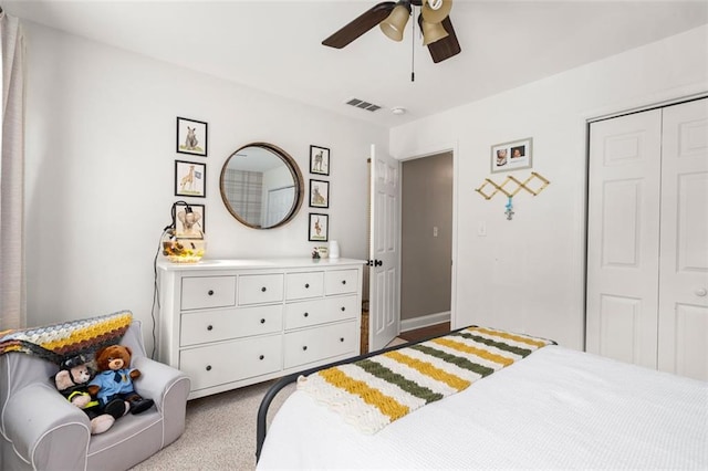 3710 Robinson Walk Ct, Marietta, GA 30068 - bedroom featuring a ceiling fan and a closet