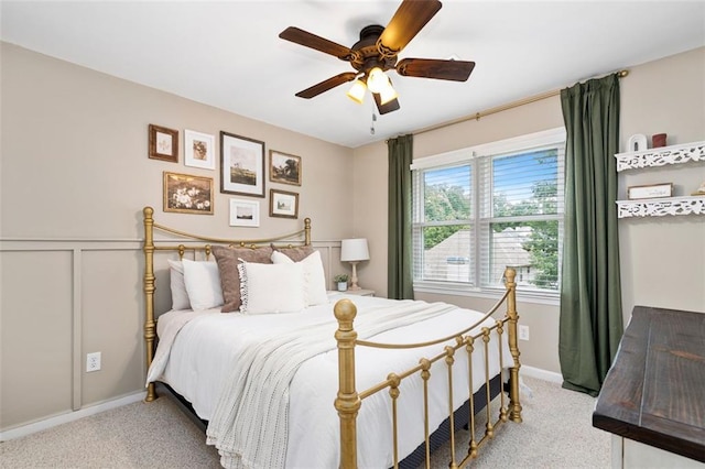 3710 Robinson Walk Ct, Marietta, GA 30068 - bedroom featuring carpet floors, ceiling fan, and baseboards