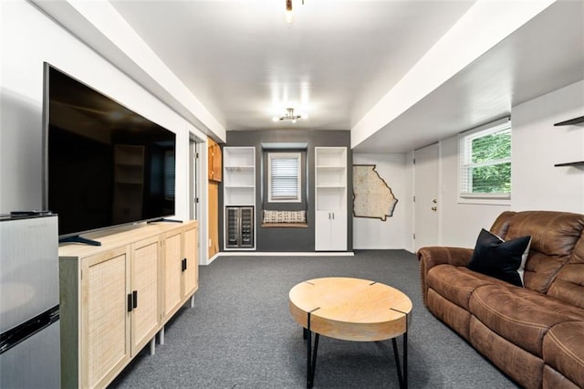 3710 Robinson Walk Ct, Marietta, GA 30068 - living room with dark carpet and baseboards