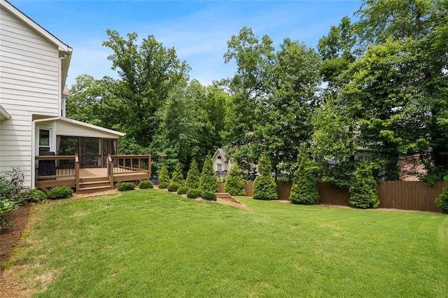 3710 Robinson Walk Ct, Marietta, GA 30068 - view of yard featuring a wooden deck