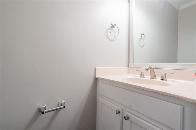 1797 Emerson Lake Cir, Snellville, GA 30078 - bathroom featuring vanity and ornamental molding