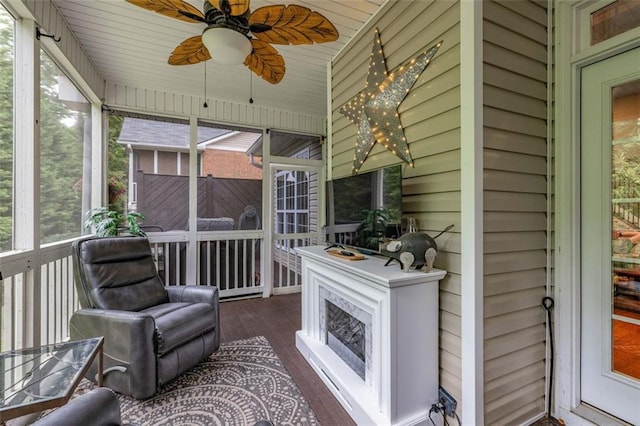 930 Brenau Point Dr, Gainesville, GA 30501 - sunroom / solarium with ceiling fan