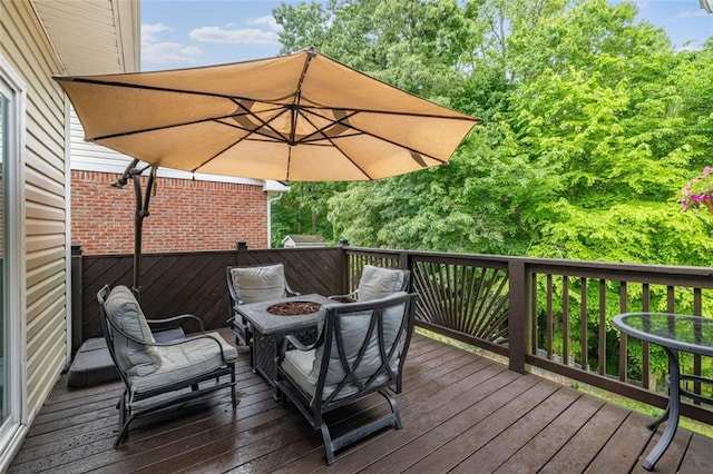 930 Brenau Point Dr, Gainesville, GA 30501 - deck with an outdoor fire pit