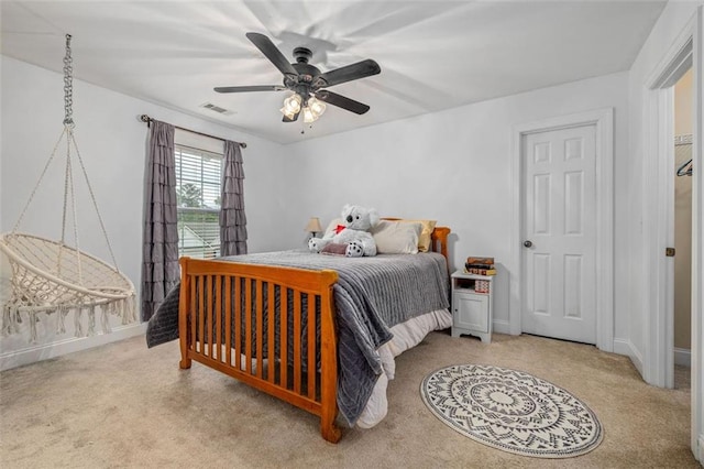 930 Brenau Point Dr, Gainesville, GA 30501 - bedroom featuring carpet floors, ceiling fan, and baseboards
