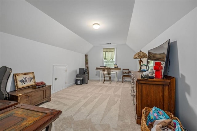 930 Brenau Point Dr, Gainesville, GA 30501 - bonus room featuring light colored carpet, lofted ceiling, an office area, and baseboards