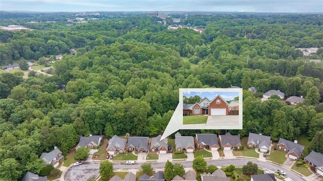 930 Brenau Point Dr, Gainesville, GA 30501 - aerial perspective of suburban area with a forest