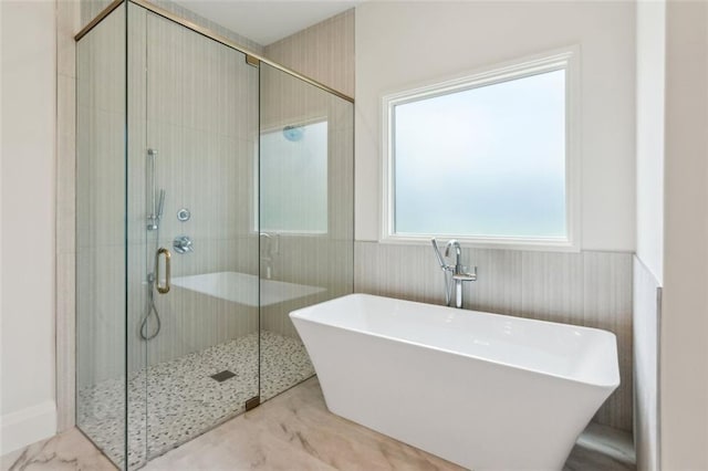 7188 Williams Rd, Flowery Branch, GA 30542 - full bathroom with a soaking tub and a shower stall