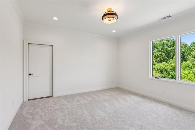 7188 Williams Rd, Flowery Branch, GA 30542 - unfurnished room featuring crown molding, carpet floors, baseboards, and recessed lighting