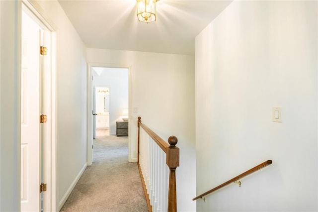 3664 Maple Forge Ln, Gainesville, GA 30504 - hall featuring an upstairs landing and light colored carpet