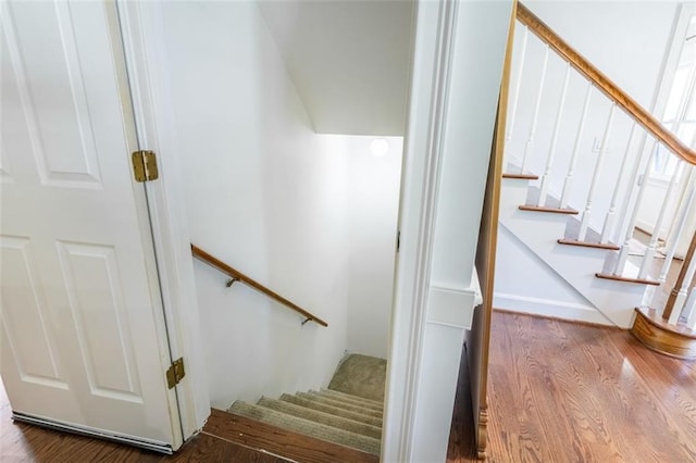 3664 Maple Forge Ln, Gainesville, GA 30504 - stairs with wood finished floors