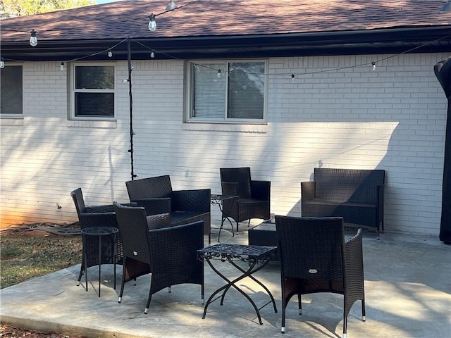 view of patio with outdoor lounge area