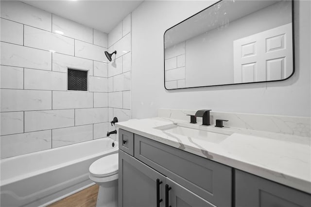 3156 Ozmer Lndg, Decatur, GA 30034 - full bath with vanity, wood finished floors, toilet, and  shower combination