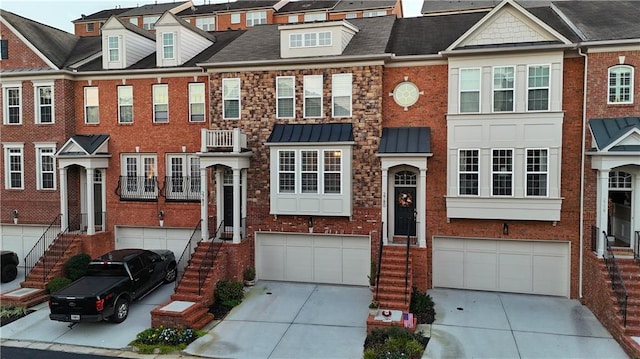 view of property featuring a garage