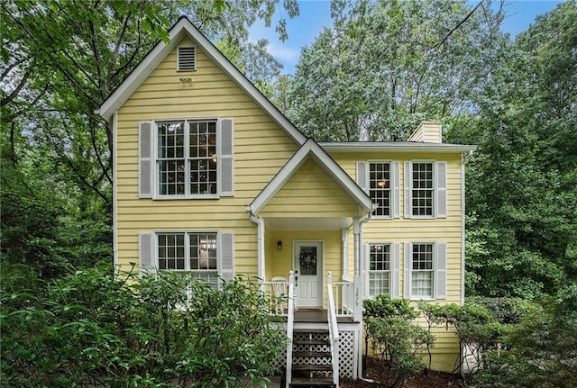 1879 Beaver Dam Ln NE, Marietta, GA 30062 - view of front of home featuring a chimney