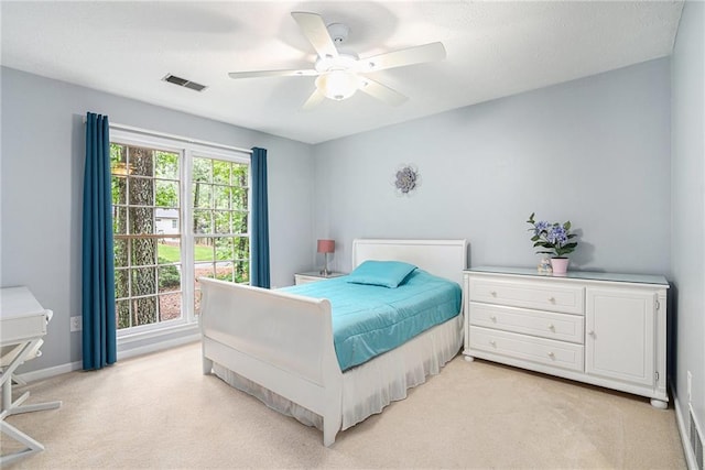 1879 Beaver Dam Ln NE, Marietta, GA 30062 - bedroom featuring light colored carpet, ceiling fan, and baseboards
