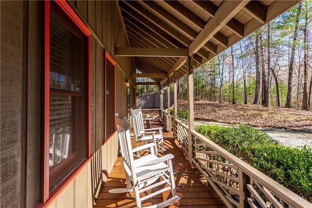 view of wooden deck