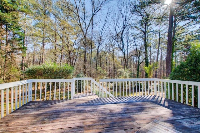 view of wooden deck