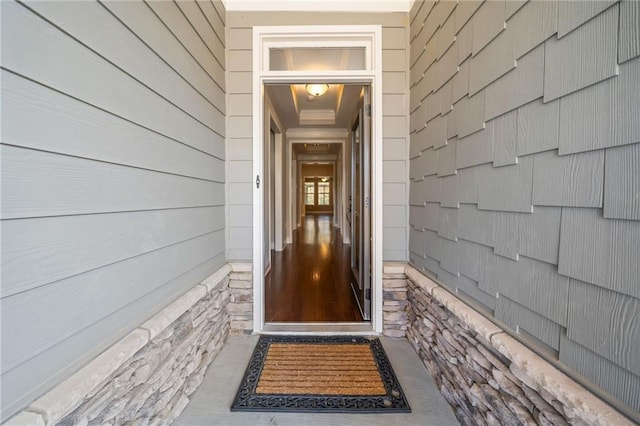 view of exterior entry