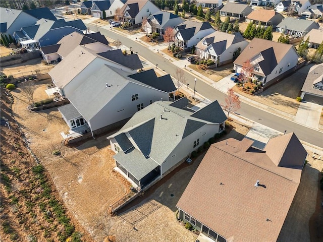 drone / aerial view with a residential view