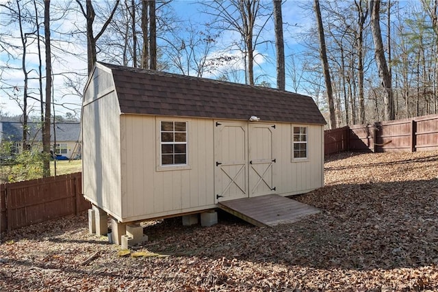 view of outdoor structure