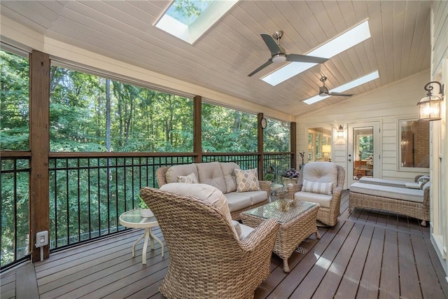 2080 Old Dominion Rd, Atlanta, GA 30350 - deck featuring outdoor lounge area and ceiling fan