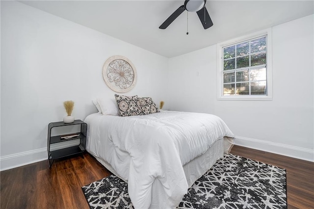 1712 Evans Dr SW, Atlanta, GA 30310 - bedroom featuring baseboards, wood finished floors, and a ceiling fan