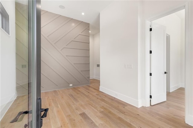 interior space with light wood-type flooring