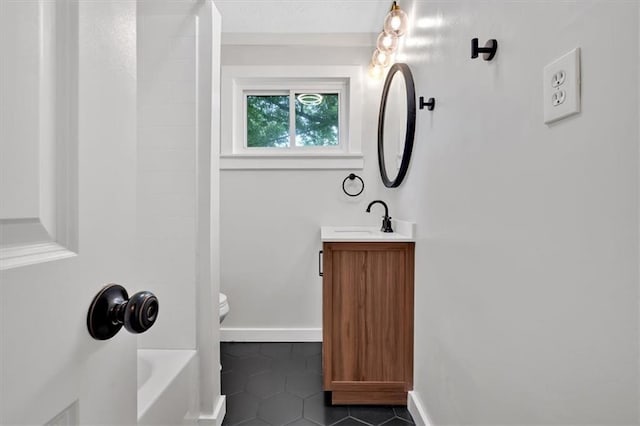 1162 Newtown Church Rd NE, Calhoun, GA 30701 - full bath with vanity, tile patterned floors, and shower / washtub combination