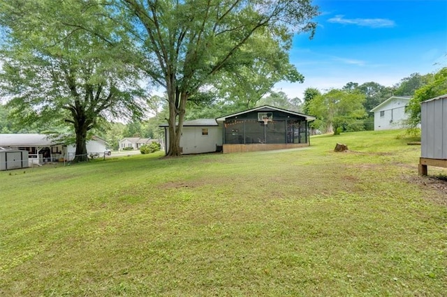 1162 Newtown Church Rd NE, Calhoun, GA 30701 - view of grassy yard with a sunroom