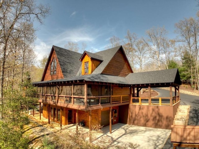 115 Coldwater Creek Dr, Mineral Bluff, GA 30559 - back of house featuring roof with shingles