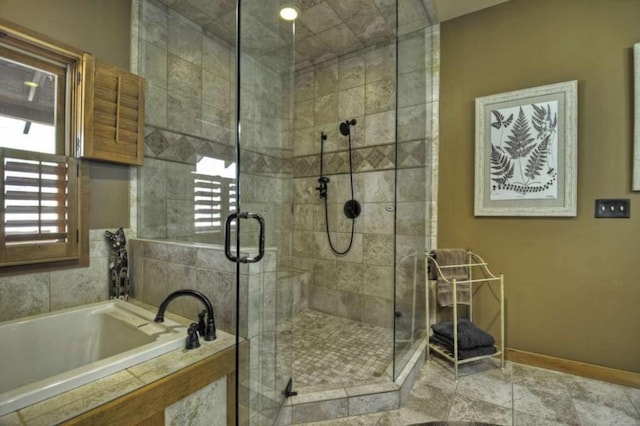 115 Coldwater Creek Dr, Mineral Bluff, GA 30559 - bathroom with a bath, healthy amount of natural light, and a stall shower