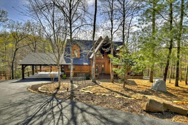 115 Coldwater Creek Dr, Mineral Bluff, GA 30559 - view of front of house featuring driveway and a carport