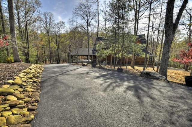 115 Coldwater Creek Dr, Mineral Bluff, GA 30559 - view of asphalt driveway featuring a wooded view
