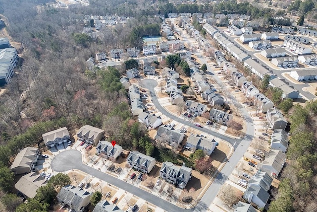 drone / aerial view featuring a residential view