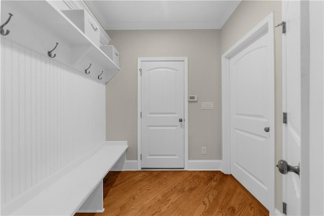 989 Pink Williams Rd, Dahlonega, GA 30533 - mudroom featuring light wood-style floors and baseboards