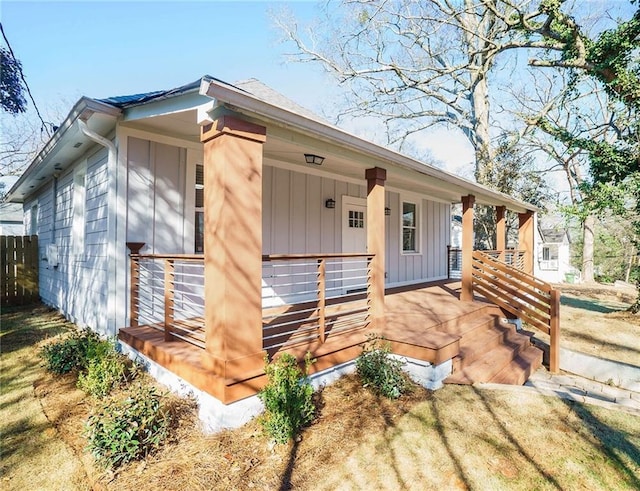 view of front of property with a porch