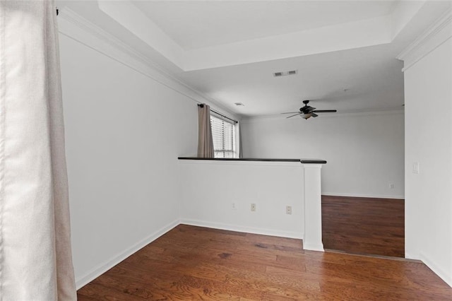400 17th St NW Unit 1321, Atlanta, GA 30363 - empty room with crown molding, a ceiling fan, wood finished floors, and baseboards