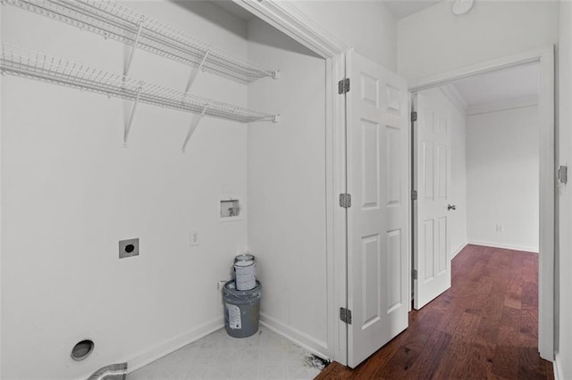 400 17th St NW Unit 1321, Atlanta, GA 30363 - washroom with electric dryer hookup, hookup for a washing machine, and baseboards
