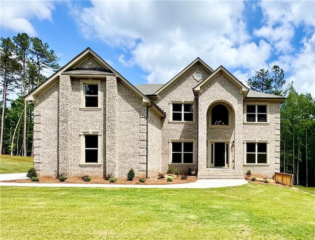 5390 Deer Run Dr, Conyers, GA 30094 - view of front facade with brick siding, entry steps, and a front yard