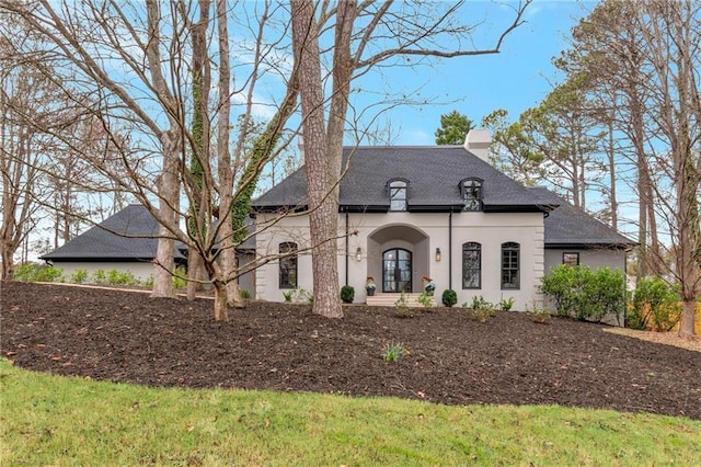 view of french country home