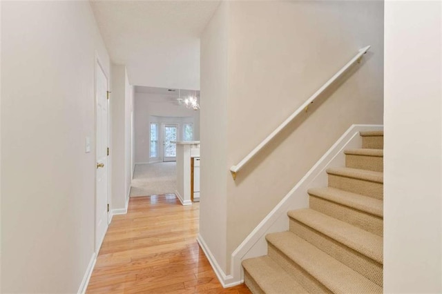 184 Darbys Crossing Ct, Hiram, GA 30141 - staircase with wood finished floors and baseboards
