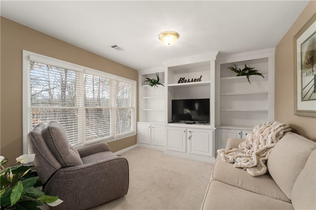 view of carpeted living room