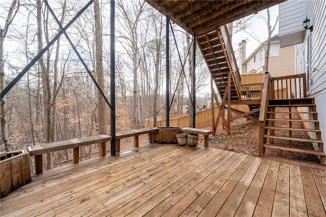 view of wooden deck