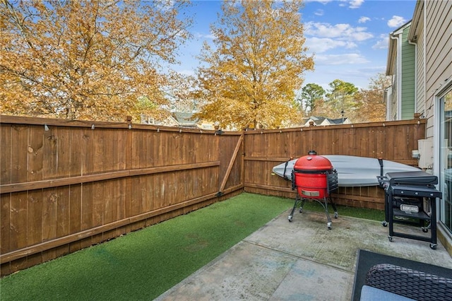 view of yard featuring a patio